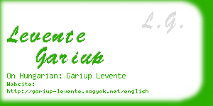 levente gariup business card